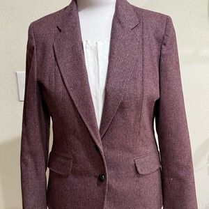 Oscar de la Renta Maroon Blazer
